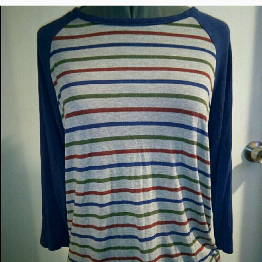 Lularoe Randy rainbow stripe sz l